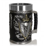 Caneca em Resina com Cabeça e Espada